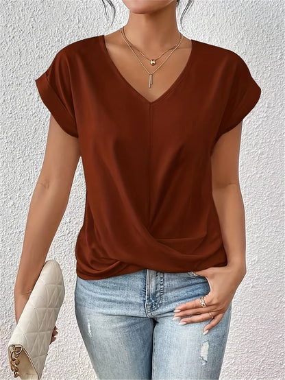 Liana | Soft Drape Twist-Front Top - Flattering, Comfortable & Elegant - Alira - Boutique