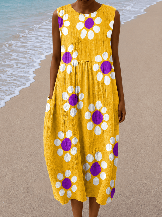Lily - Women’s Sleeveless Relaxed Fit Midi Dress - Alira - Boutique
