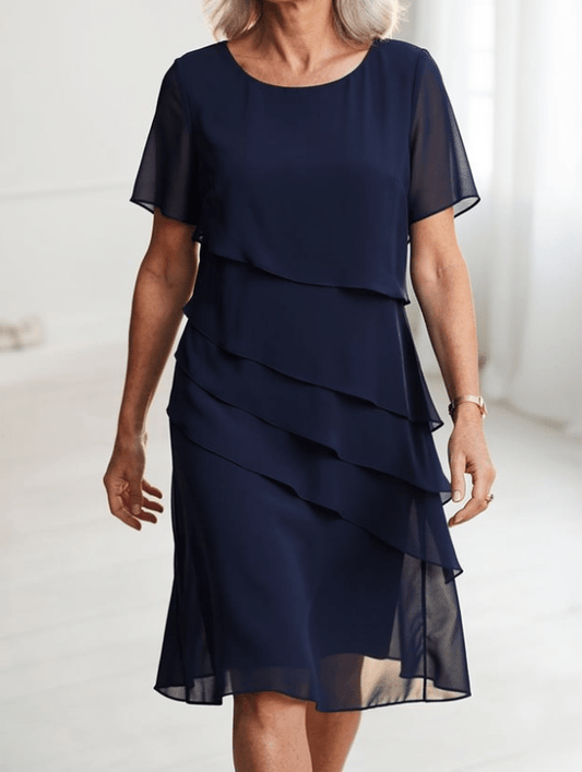 Linda | Elegant Comfort Ruffle Dress - Alira - Boutique