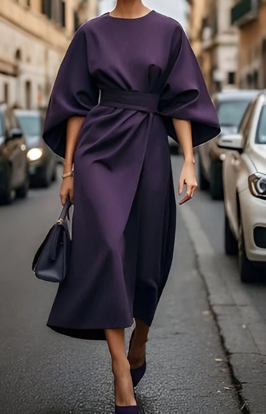 Lissey - Minimalist Belted Luxe Dress - Alira - Boutique