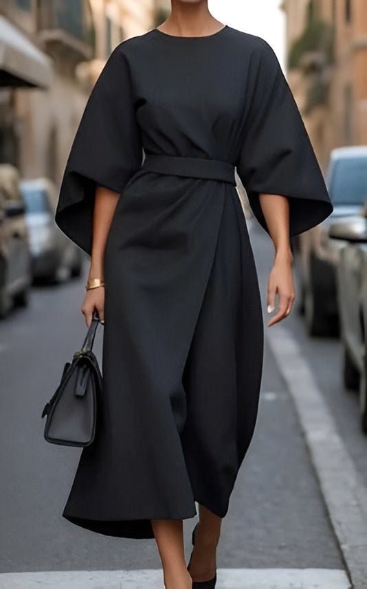 Lissey - Minimalist Belted Luxe Dress - Alira - Boutique