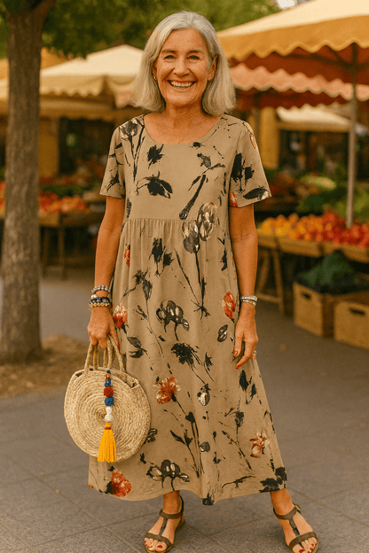 Lucie | Vintage Floral Maxi Dress - Light, Flattering & Effortlessly Elegant - Alira - Boutique