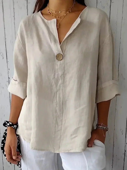 Luna - Casual V-Neck Blouse - Alira - Boutique