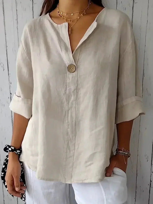 Luna - Casual V-Neck Blouse - Alira - Boutique
