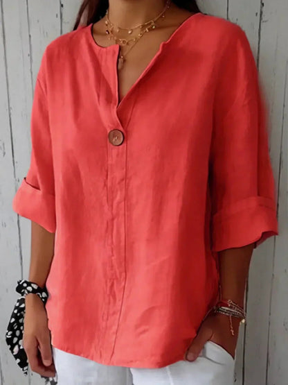 Luna - Casual V-Neck Blouse - Alira - Boutique
