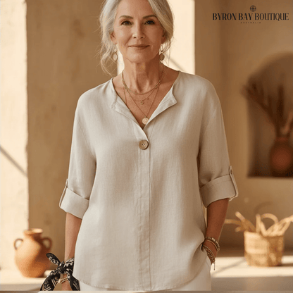 Luna - Casual V-Neck Blouse - Alira - Boutique