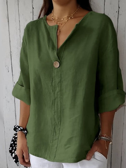 Luna - Casual V-Neck Blouse - Alira - Boutique