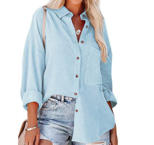 MADELYN | Casual Button Down Long Sleeve Blouse - Alira - Boutique
