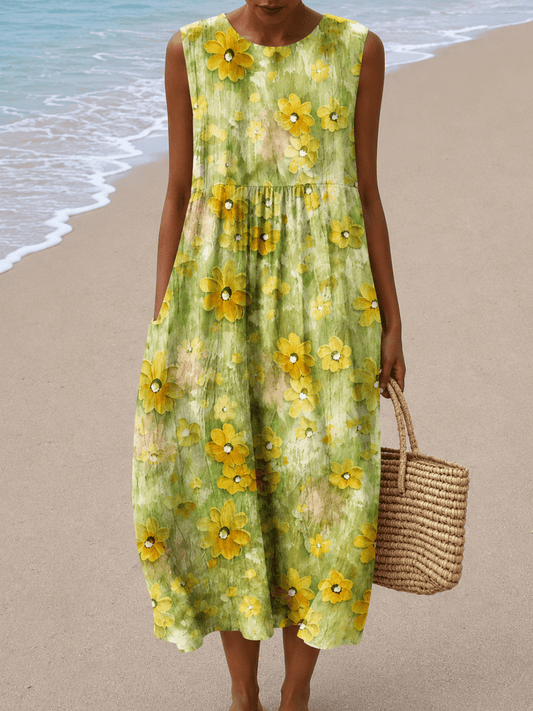 Madison - Women’s Sleeveless Relaxed Fit Midi Dress - Alira - Boutique