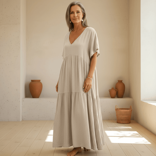 Maelis | Cotton Linen Dress - Alira - Boutique