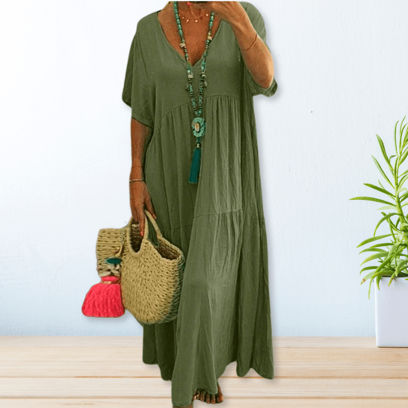 Maelis | Cotton Linen Dress - Alira - Boutique