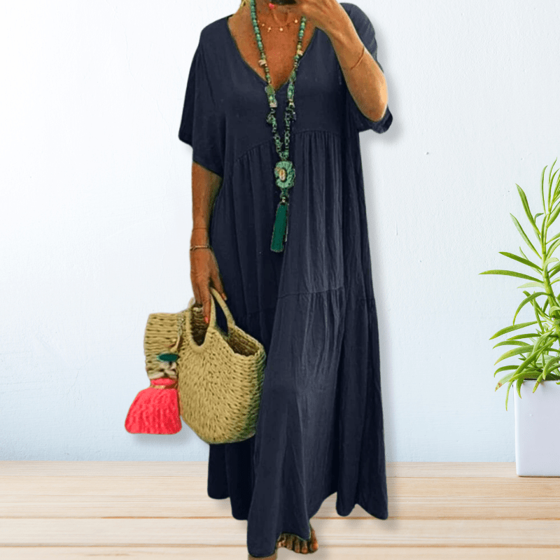 Maelis | Cotton Linen Dress - Alira - Boutique