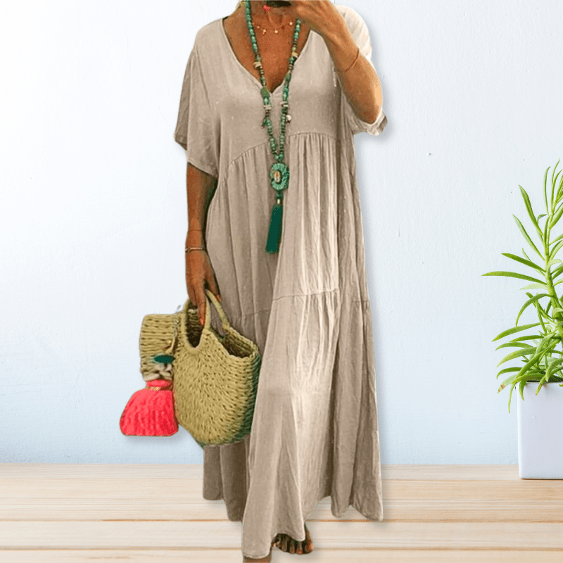 Maelis | Cotton Linen Dress - Alira - Boutique