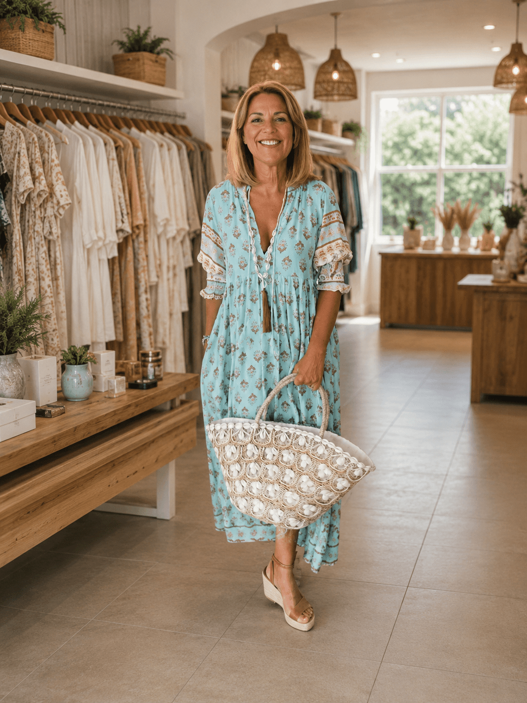 Mana | Chic Floral V-Neck Dress - Alira - Boutique