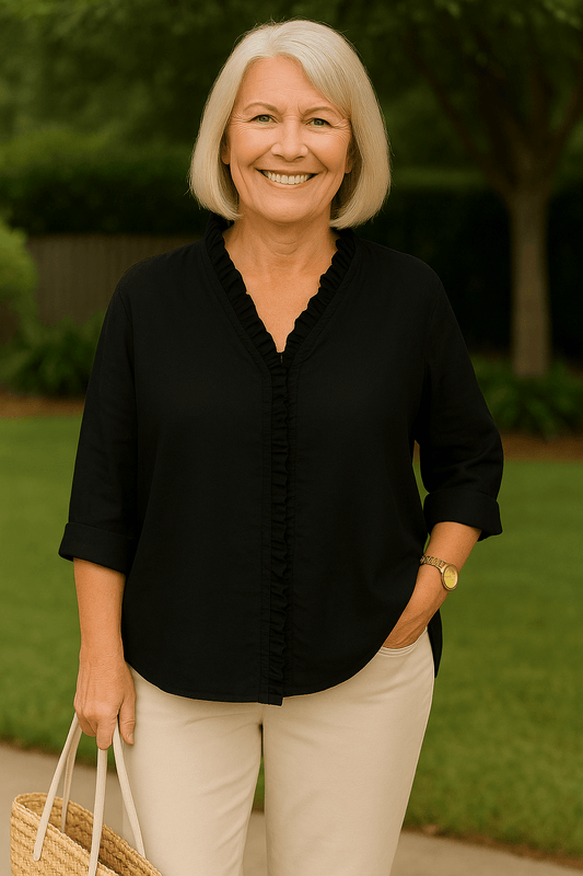 Maribel | Soft Ruffle Blouse - for Real Comfort - Alira - Boutique