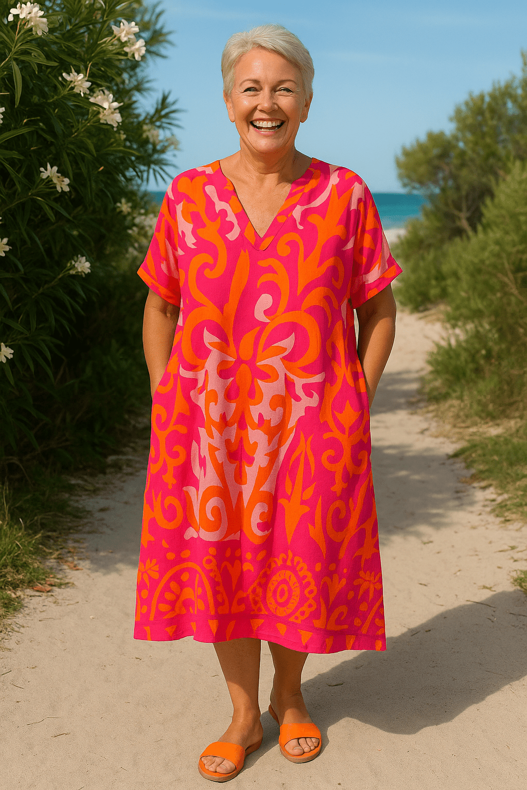 Marisela | Breeze Midi Dress – Lightness, Confidence & Carefree Style - Alira - Boutique