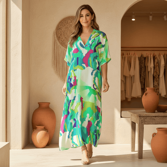 Marnie - Vibrant Abstract Dress - Alira - Boutique