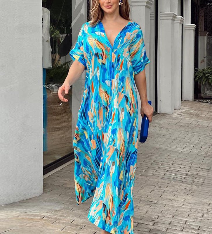 Marnie - Vibrant Abstract Dress - Alira - Boutique