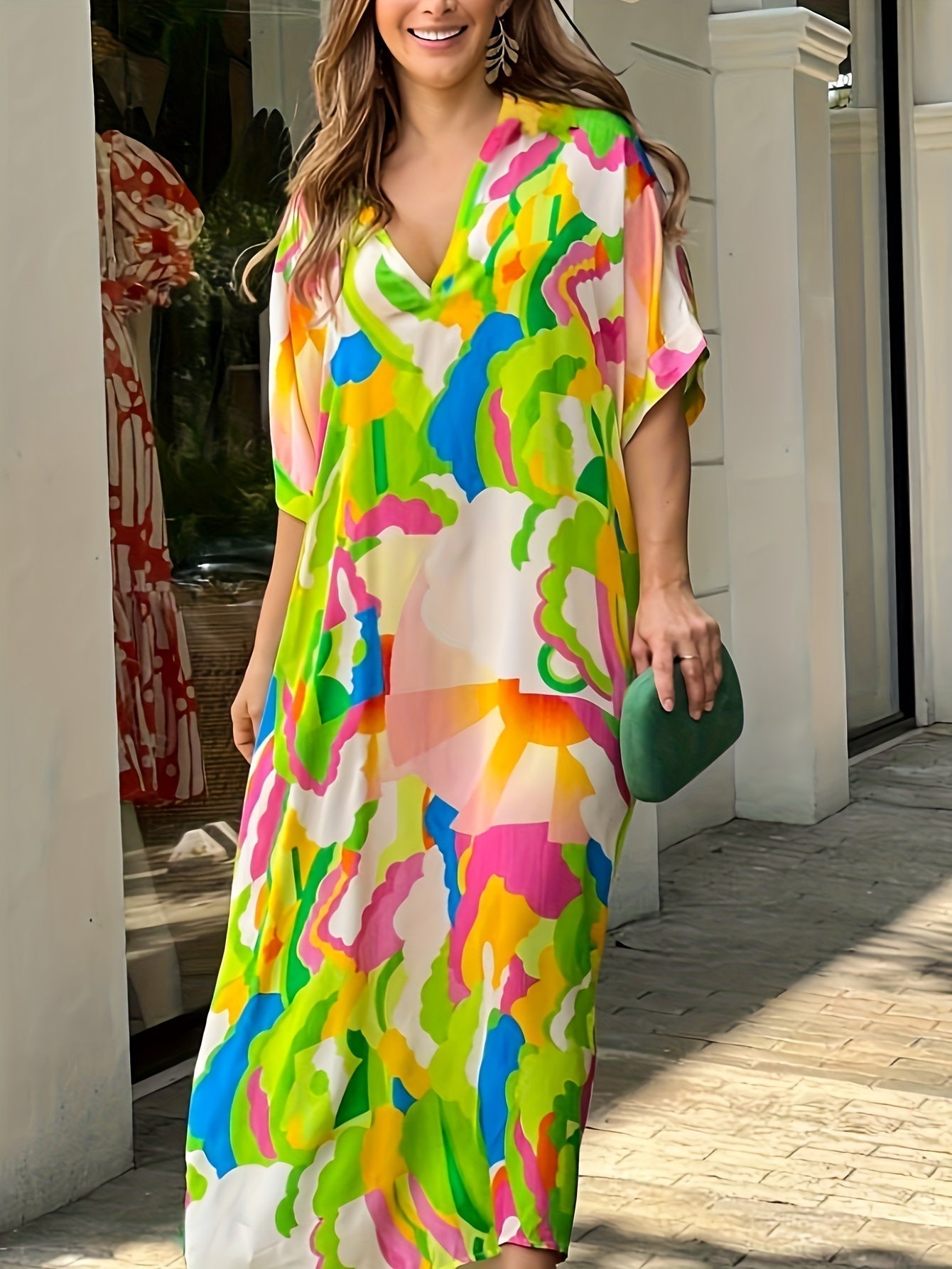 Marnie - Vibrant Abstract Dress - Alira - Boutique