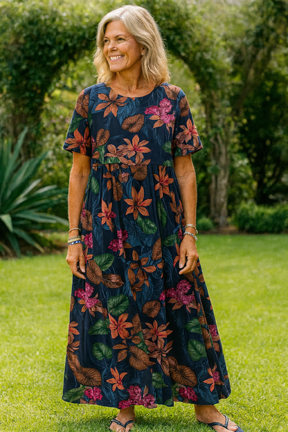 Masie | Breezy Floral Maxi Dress – Where Comfort Meets Confidence (S-5XL) - Alira - Boutique