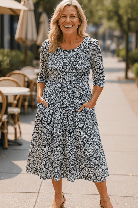 Meliora | Everyday Elegance Midi Dress – Flattering Comfort, Timeless Confidence (S-5XL) - Alira - Boutique