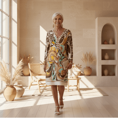 Moonie - Sunburst Printed Dress - Alira - Boutique