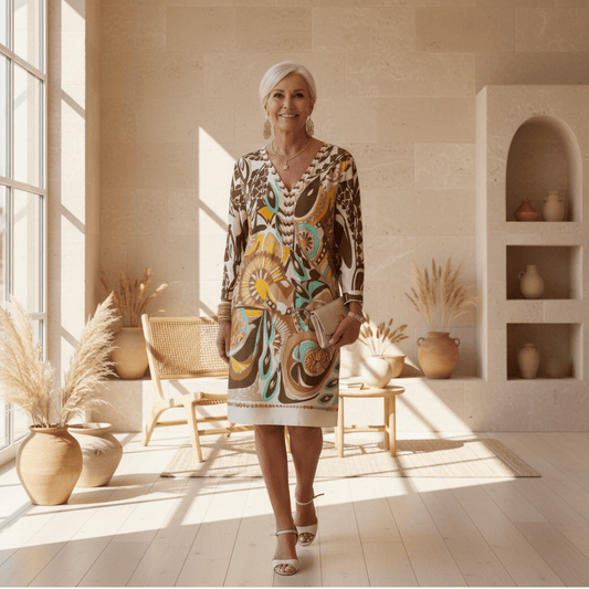Moonie - Sunburst Printed Dress - Alira - Boutique