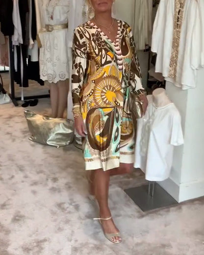 Moonie - Sunburst Printed Dress - Alira - Boutique