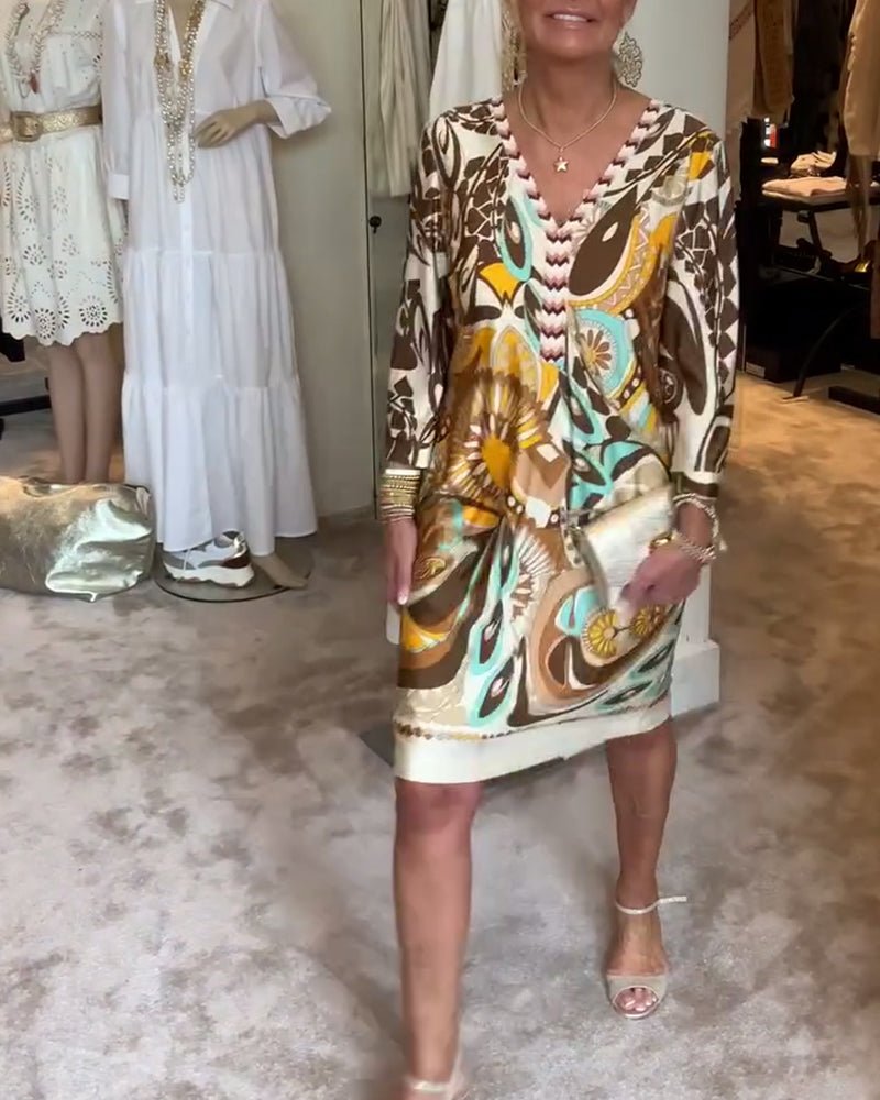 Moonie - Sunburst Printed Dress - Alira - Boutique