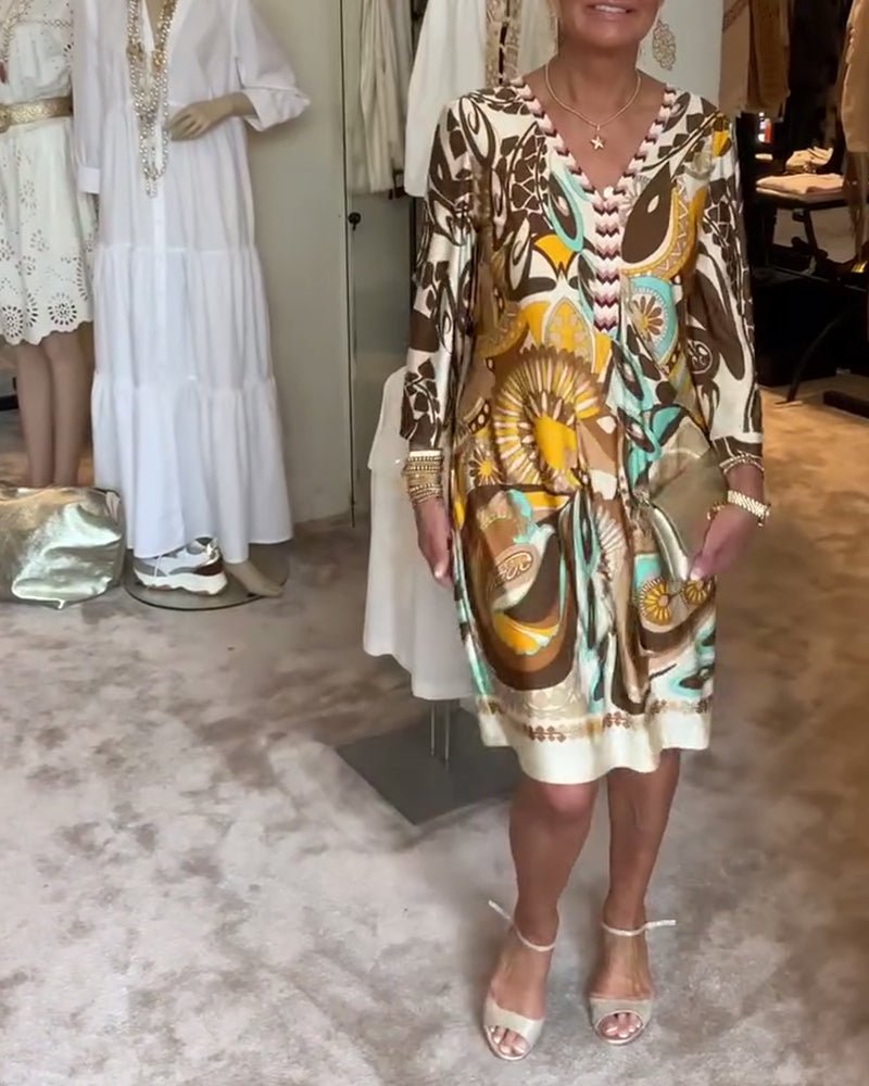 Moonie - Sunburst Printed Dress - Alira - Boutique