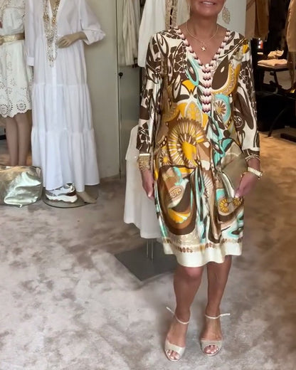 Moonie - Sunburst Printed Dress - Alira - Boutique
