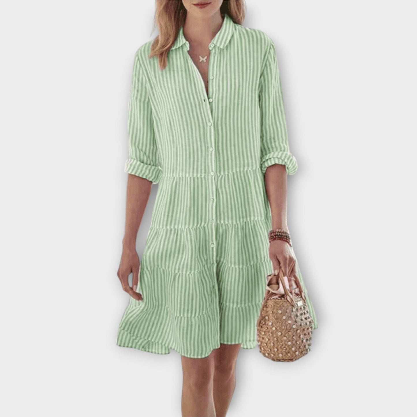 Nadie - Striped Breezy Dress - Alira - Boutique