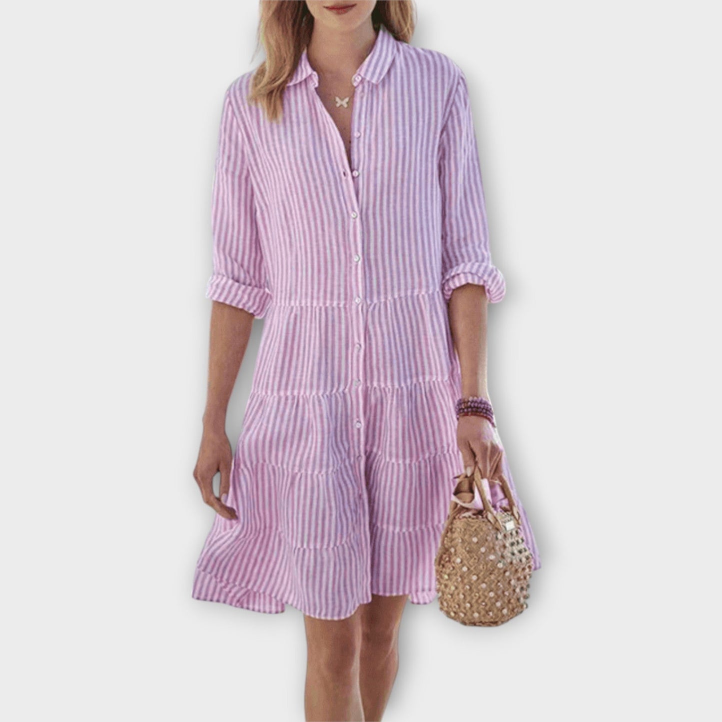 Nadie - Striped Breezy Dress - Alira - Boutique