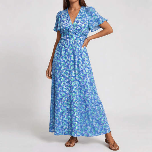 Natalie | Flattering Printed Maxi Dress - Alira - Boutique