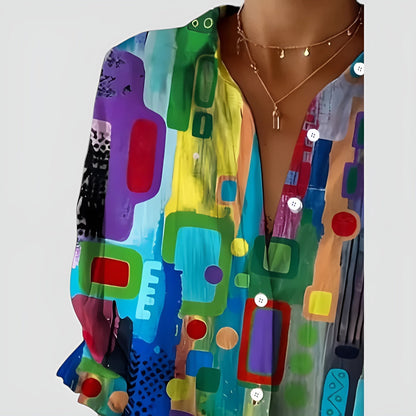 Edna Artistic Floral Blouse