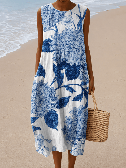 Olivia - Women’s Sleeveless Relaxed Fit Midi Dress - Alira - Boutique