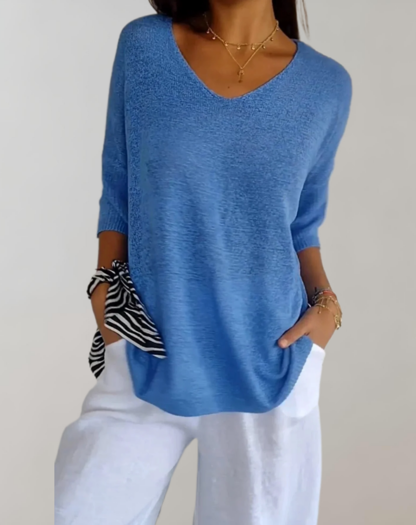 Belliste | V-Neck Knitted Top