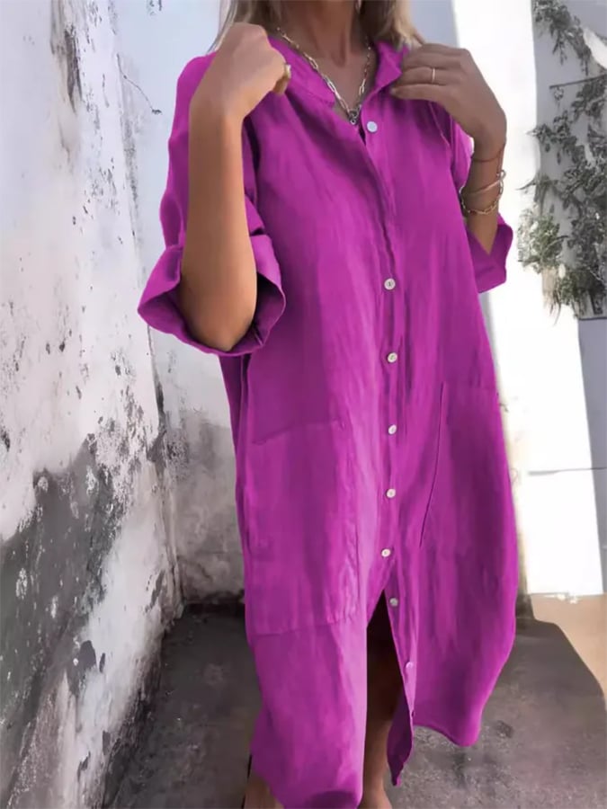 Paige - Buttoned Breeze Dress - Alira - Boutique