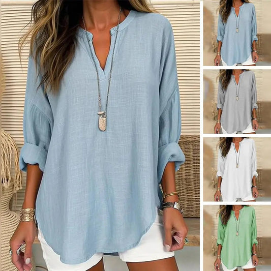 PENELOPE | Linen-look Blouse - Alira - Boutique