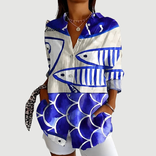Malou | Artistic Flower Blouse