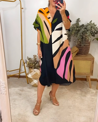 Rianna - Abstract Print Dress - Alira - Boutique