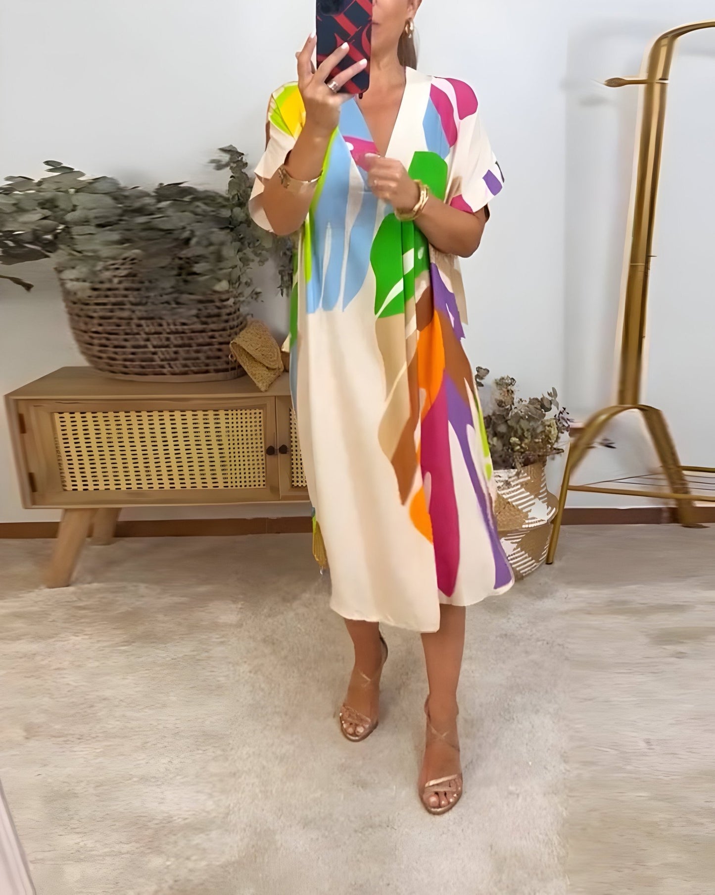 Rianna - Abstract Print Dress - Alira - Boutique