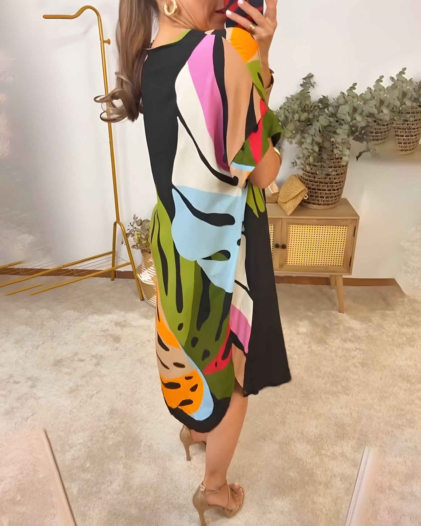 Rianna - Abstract Print Dress - Alira - Boutique