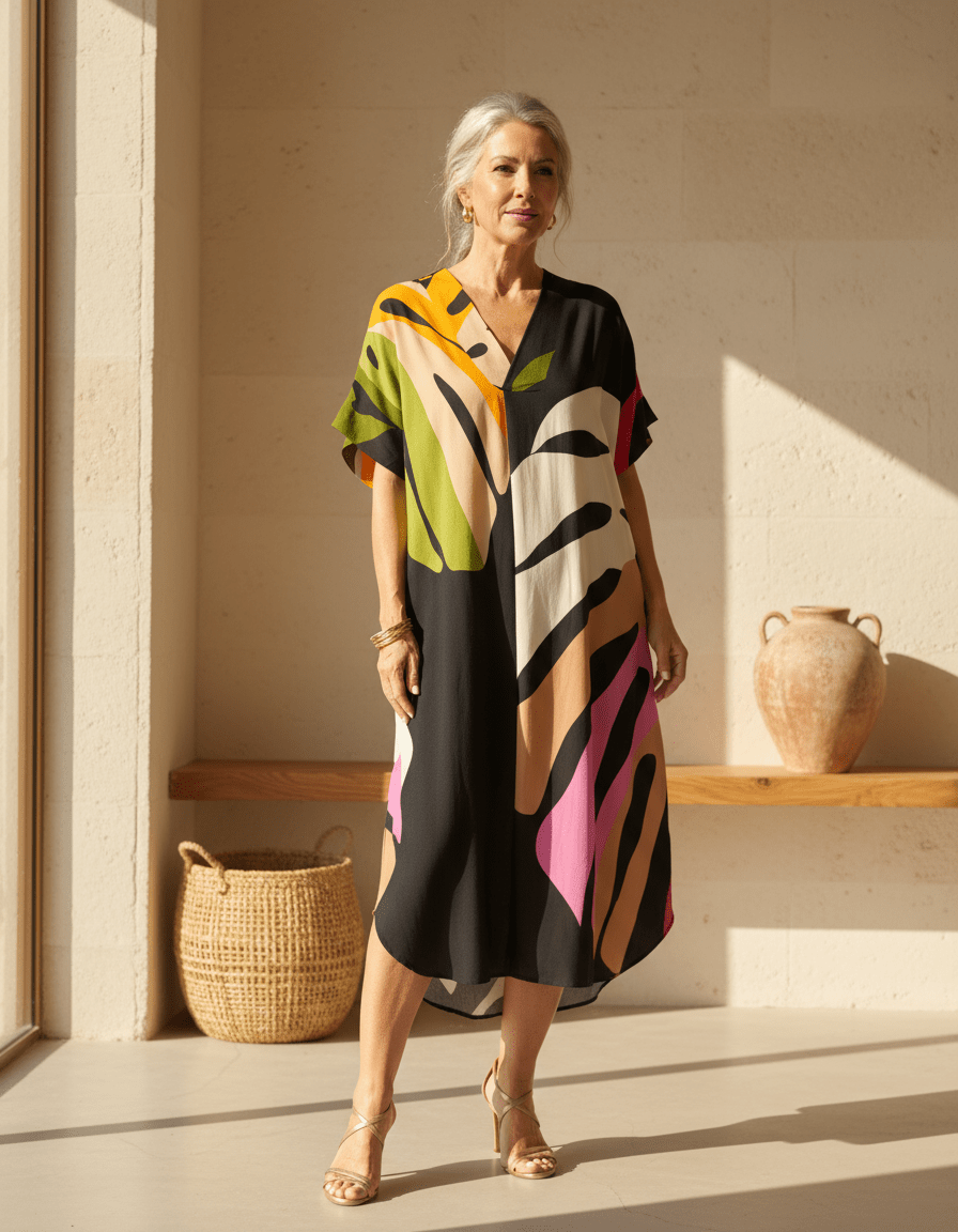 Rianna - Abstract Print Dress - Alira - Boutique