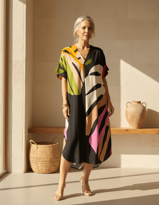 Rianna - Abstract Print Dress - Alira - Boutique