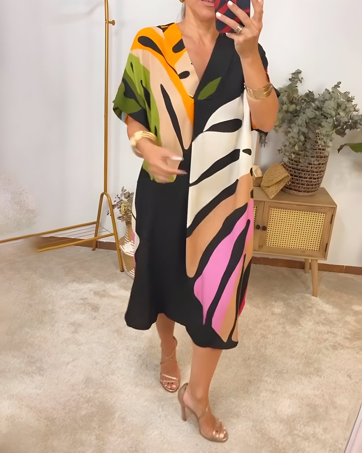 Rianna - Abstract Print Dress - Alira - Boutique
