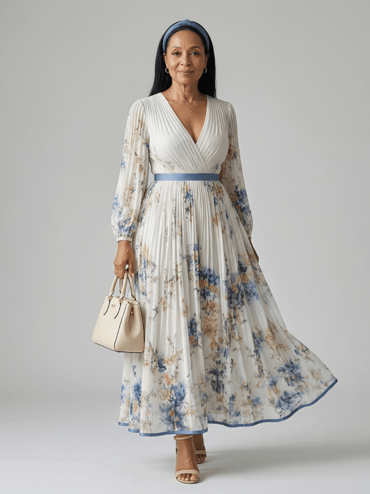 Rielle | Folding Wrap Midi Dress - Alira - Boutique