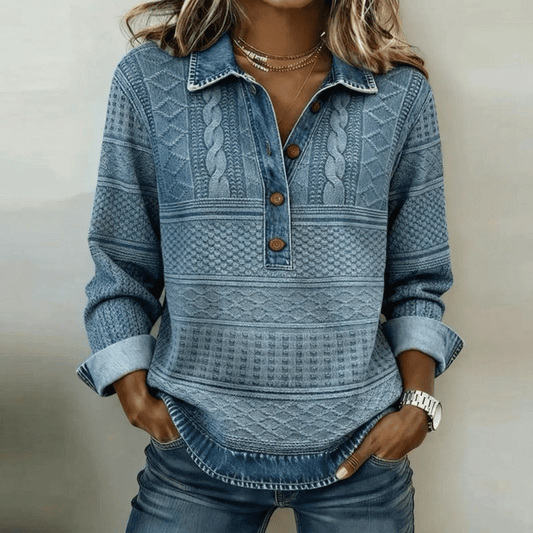 Riley | Stylish Collar Top - Alira - Boutique
