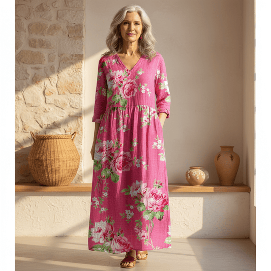 Rosaline - Bold Blossom Dress - Alira - Boutique