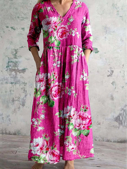 Rosaline - Bold Blossom Dress - Alira - Boutique